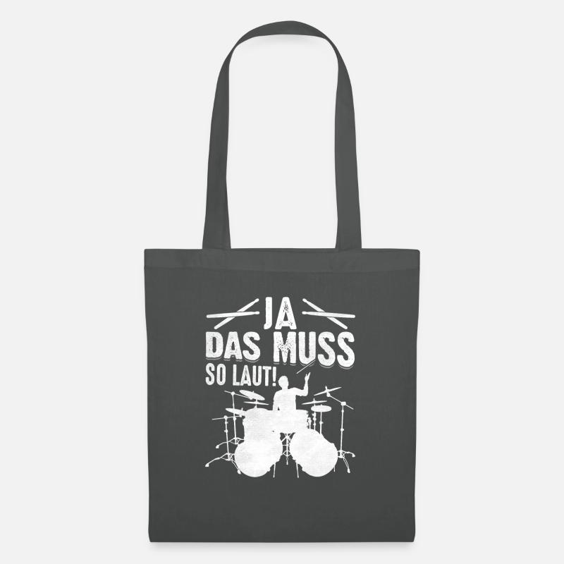 Ja das muss so laut Schlagzeug - Stoffbeutel - Graphite