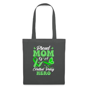 Proud mother of cerebral palsy Hero CP - Tote Bag - graphite grey - Front