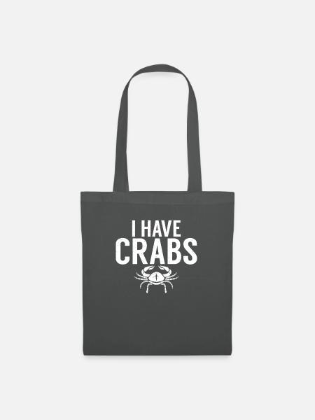 Krabbenliebhaber Geschenke - Stoffbeutel - Graphite