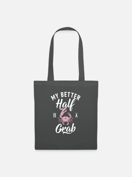 Krabbenliebhaber Geschenke - Stoffbeutel - Graphite