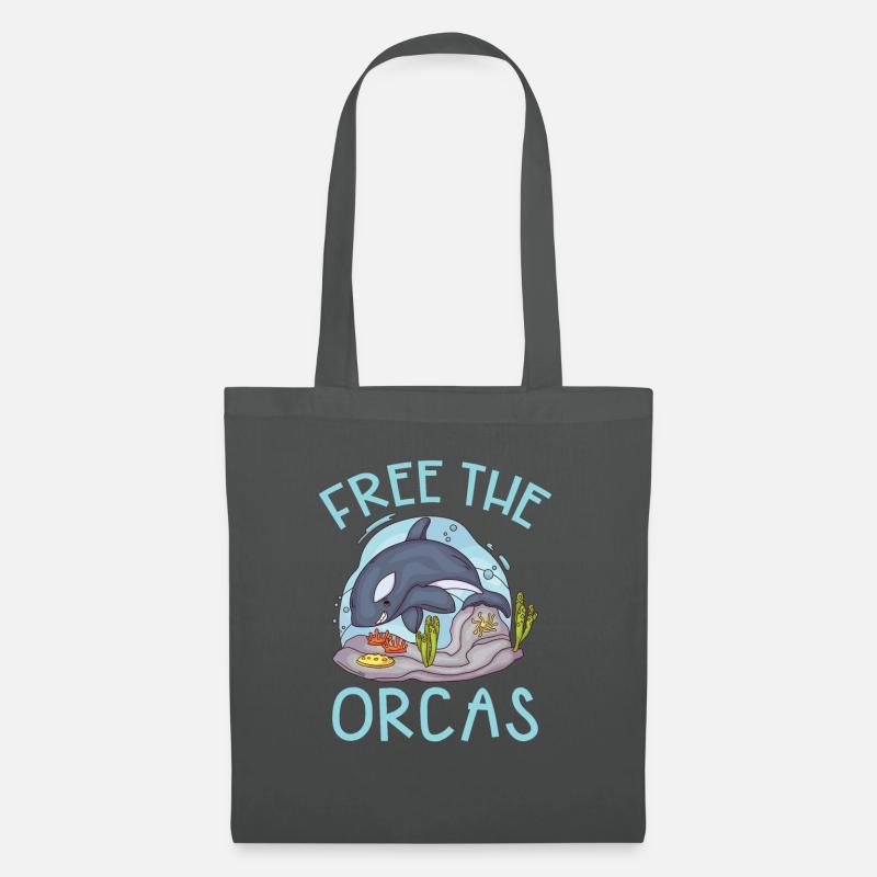 Orca Wal Geschenke - Stoffbeutel - Graphite