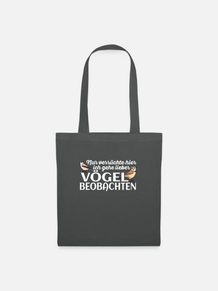 Vögel beobachten Ornithologie Vogelbeobachtung - Stoffbeutel - Graphite
