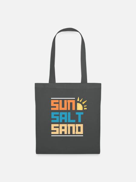 Sonne, Salz, Sand, Sommerstimmung - Stoffbeutel - Graphite