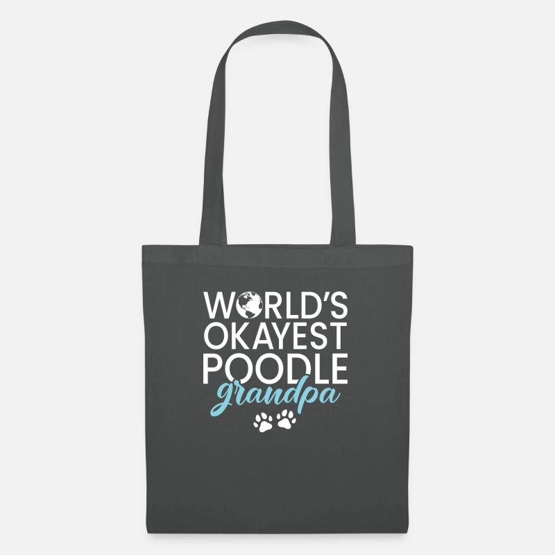 Pudel Geschenke - Stoffbeutel - Graphite