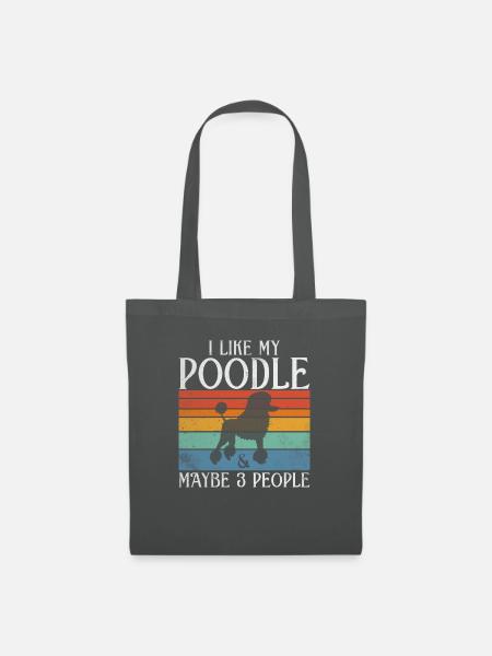 Poodle Gifts - Stoffbeutel - Graphite