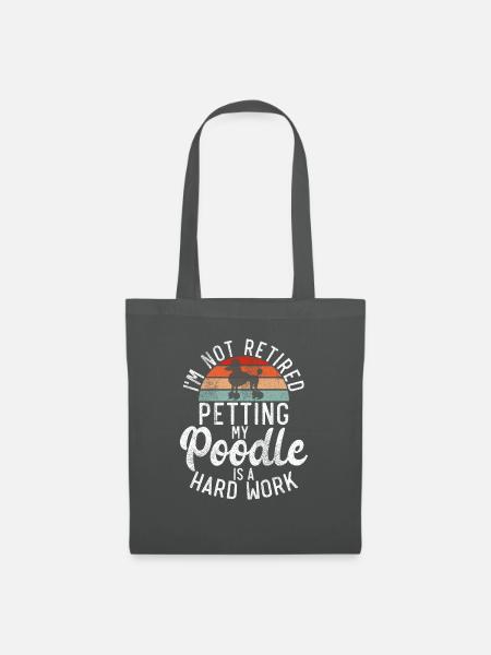 Poodle Gifts - Stoffbeutel - Graphite