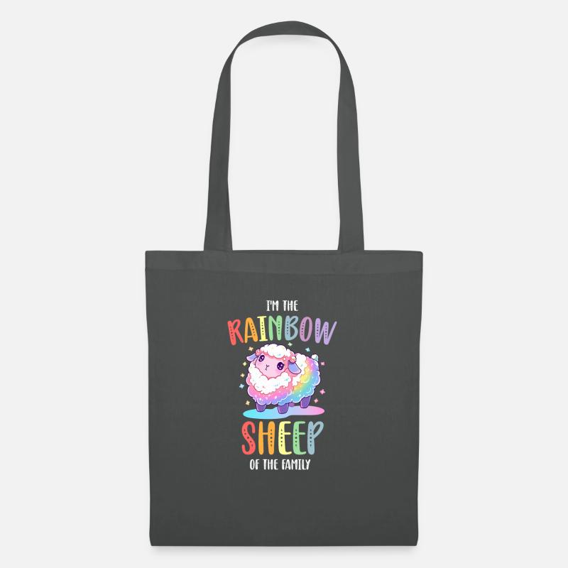 Rainbow Sheep LGBTQ Transgender Pride Community - Sac en tissu - gris graphite