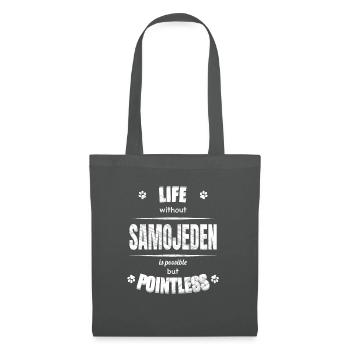 Life is possible but pointless - Samoyed - Tote Bag - graphite grey - Front