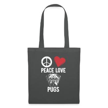 Pug Gifts for Pug Lovers - Stoffbeutel - Graphite - Vorne
