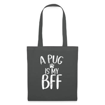 Pug Gifts for Pug Lovers - Stoffbeutel - Graphite - Vorne