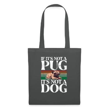 Pug Gifts for Pug Lovers - Stoffbeutel - Graphite - Vorne