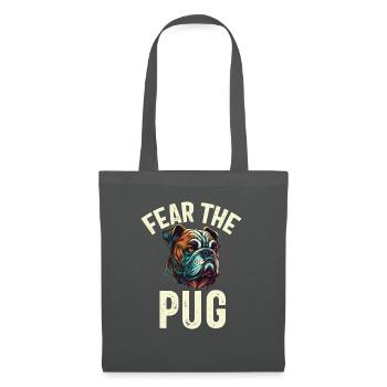 Pug Gifts for Pug Lovers - Stoffbeutel - Graphite - Vorne