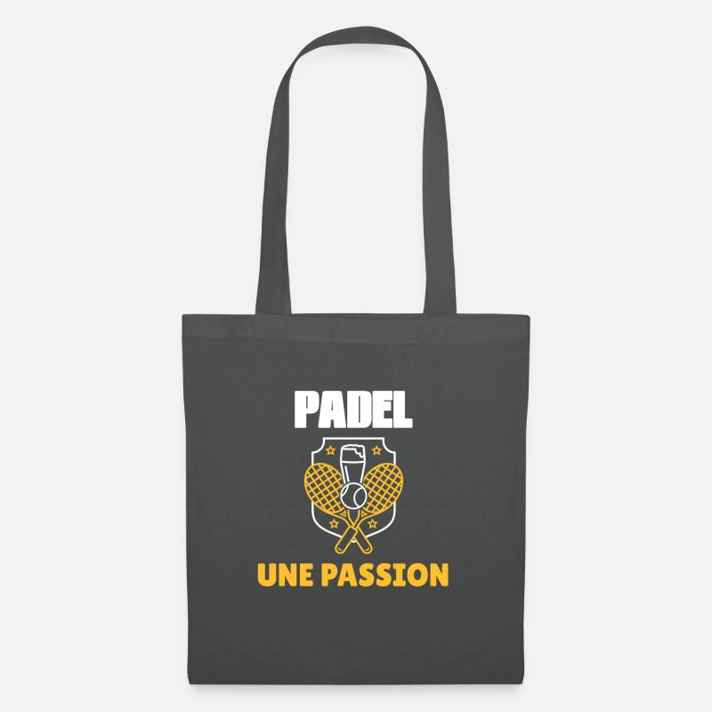 Padel A Passion Geschenk Dad Racket Sport - Stoffbeutel - Graphite