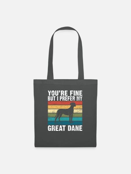 Great Dane Gifts - Stoffbeutel - Graphite