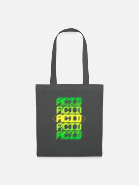 Acid House Techno EDM Party Festival DJ Electro - Stoffbeutel - Graphite