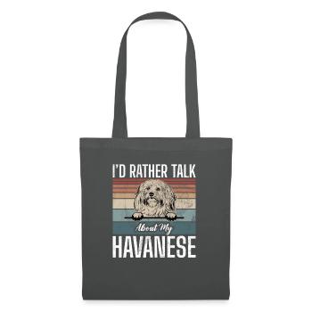 Gifts for Havanese Dog Lovers - Stoffbeutel - Graphite - Vorne