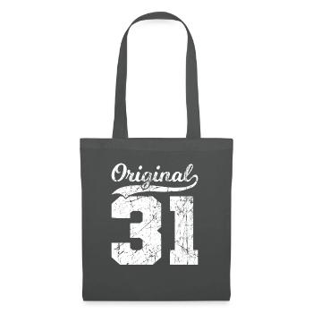 31 Original 93 Jahren Mann Frau Geburtstag - Stoffbeutel - Graphite - Vorne