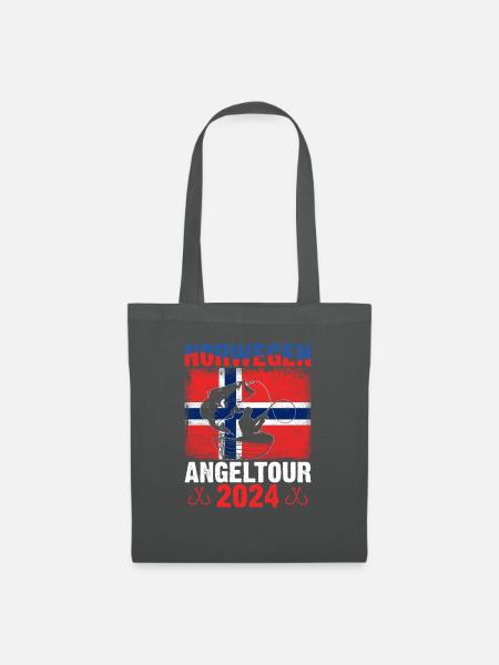 Norwegen Angeltour 2024 Angeln in Norwegen - Stoffbeutel - Graphite