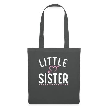 Cadeaux Petite Soeur - Sac en tissu - gris graphite - Devant