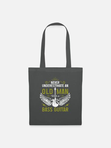 Bassist Bass Gitarre Lustiges Geschenk - Stoffbeutel - Graphite