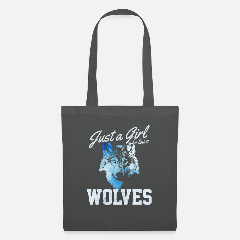 Wolf Geschenk - Stoffbeutel - Graphite