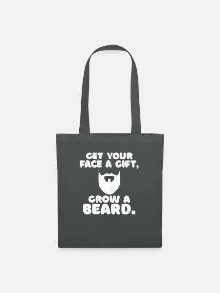 Giftidea Beard Men - Stoffbeutel - Graphite