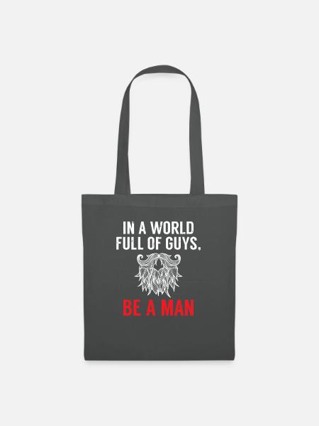 Giftidea Beard Men - Stoffbeutel - Graphite