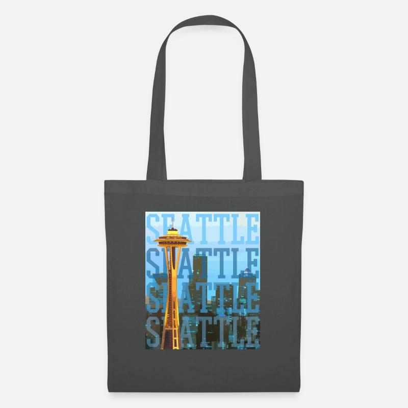 Seattle Washington Souvenir Geschenk - Stoffbeutel - Graphite