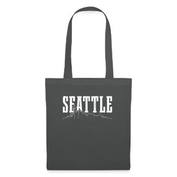 Seattle Washington Souvenir Geschenk - Stoffbeutel - Graphite - Vorne