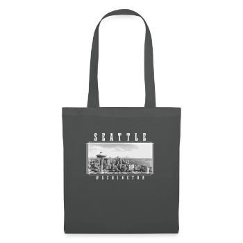 Seattle Washington Souvenir Geschenk - Stoffbeutel - Graphite - Vorne