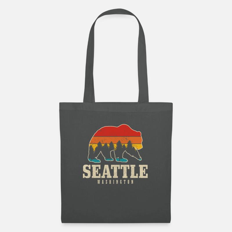 Seattle Washington Souvenir Geschenk - Stoffbeutel - Graphite