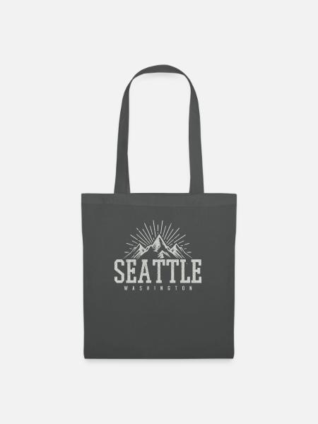 Seattle Washington Souvenir Geschenk - Stoffbeutel - Graphite