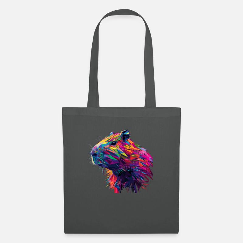 Capybara Polygon Gift - Tote Bag - graphite grey