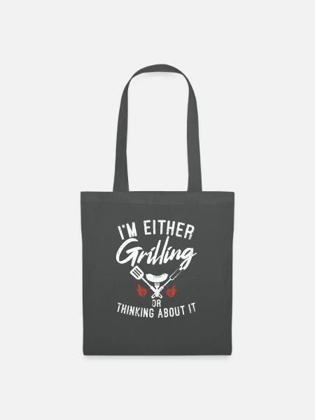 Grill Barbecue Grilling - Stoffbeutel - Graphite