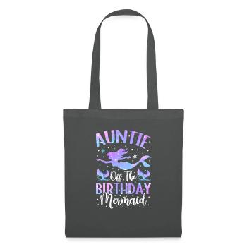 Tante Des Geburtstags-meerjungfrau-designs - Stoffbeutel - Graphite - Vorne