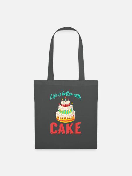 Cake Lover Cake Gift - Stoffbeutel - Graphite