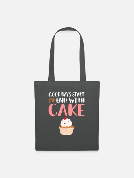 Cake Lover Cake Gift - Stoffbeutel - Graphite