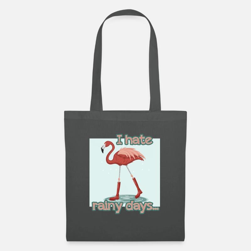 FLAMINGO - REGEN - RETRO - Stoffbeutel - Graphite