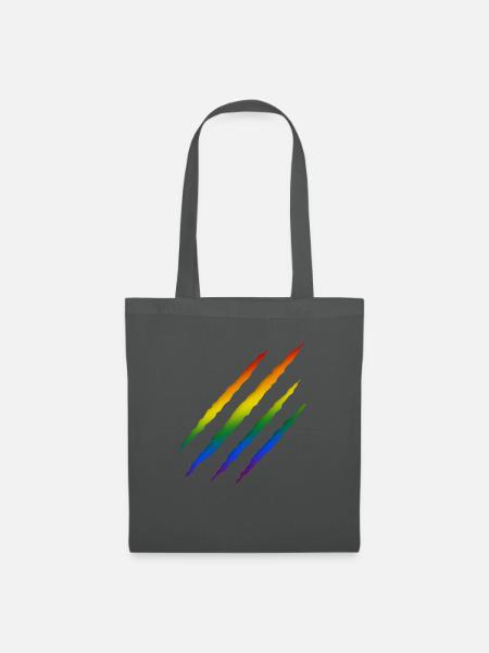 Regenbogen LGBT - Stoffbeutel - Graphite