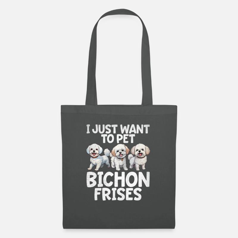 Bichon Frise Gifts - Stoffbeutel - Graphite