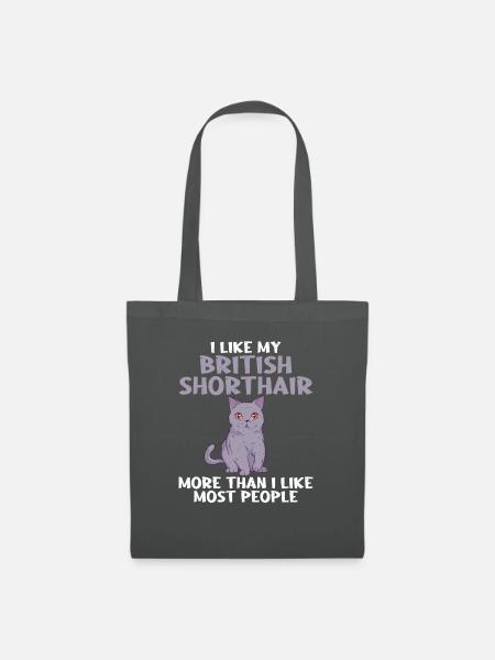 British Shorthair Gifts - Stoffbeutel - Graphite