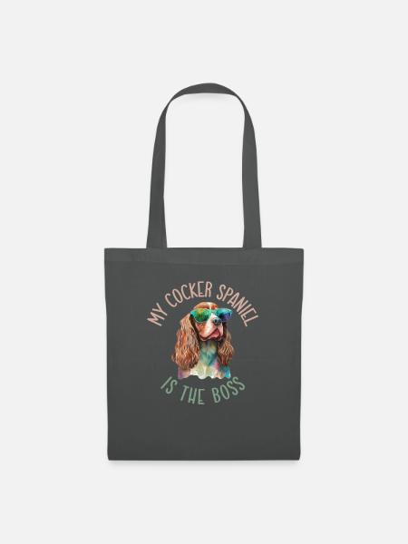 Cocker Spaniel Gifts - Stoffbeutel - Graphite