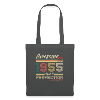 1955 Vintage Retro Jubiläumsgeschenk - Stoffbeutel - Graphite - Vorne
