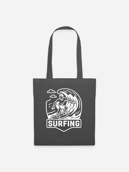 Surfing Logo Surfer - Stoffbeutel - Graphite