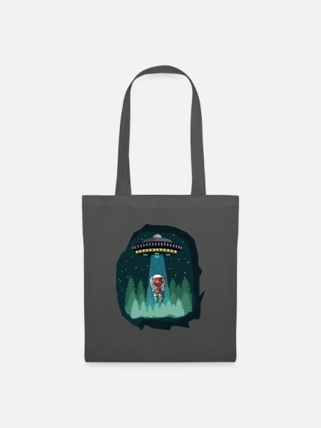 Weltraum Astronaut Dinosaurier - Stoffbeutel - Graphite