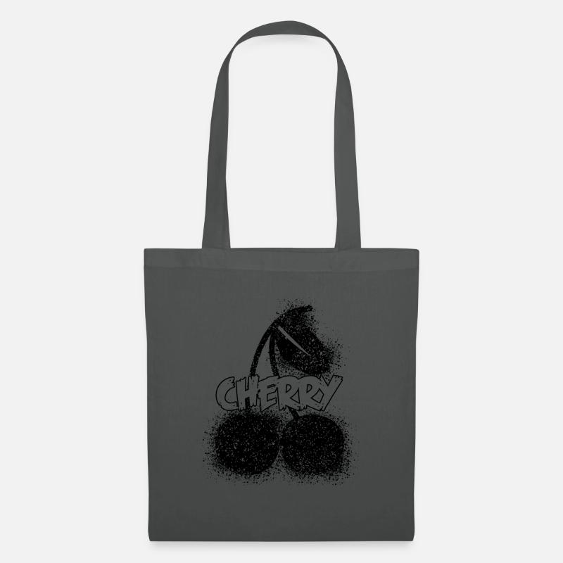 Kirsche - Stoffbeutel - Graphite