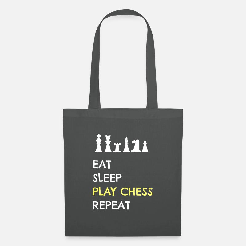 Schach - Stoffbeutel - Graphite