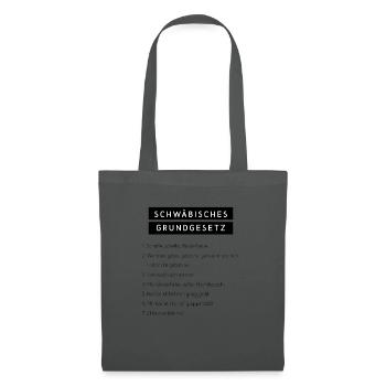 Schwäbisches Grundgesetz - Stoffbeutel - Graphite - Vorne