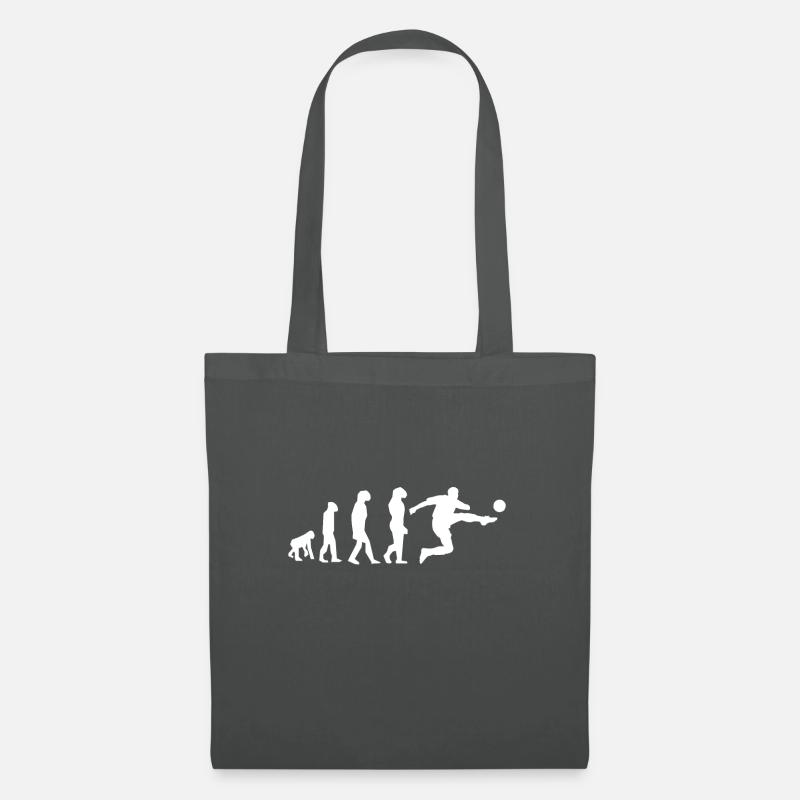 Fußballspieler Fußball Evolution Geschenk - Stoffbeutel - Graphite
