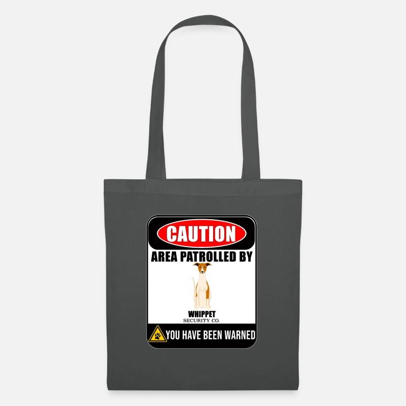 Caution Area Patrolled By Whippet Security - Tote Bag - graphite grey